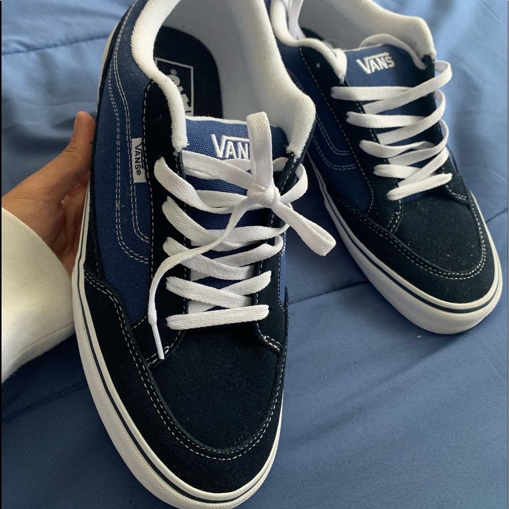 Men’s Navy Blue and Black Vans